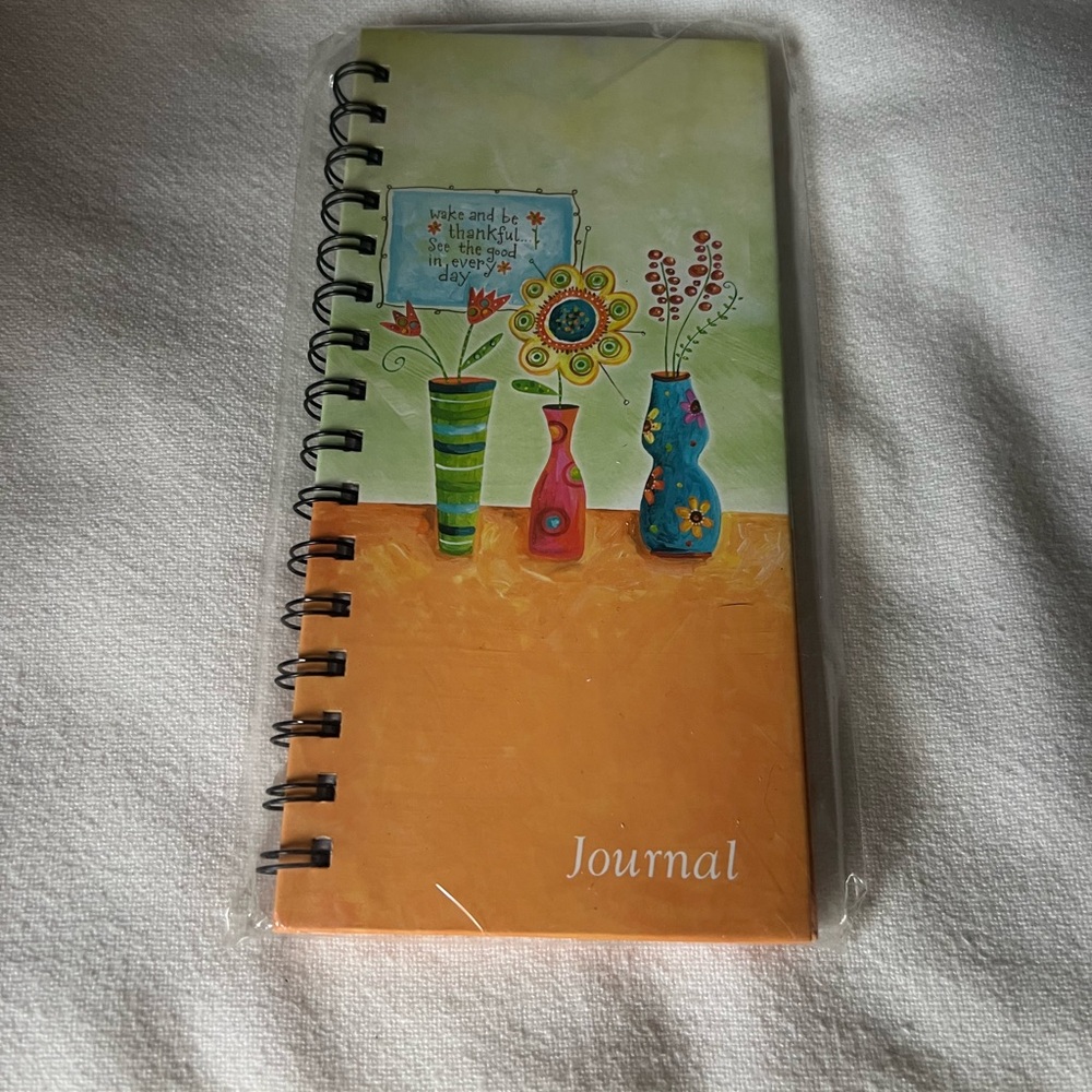 Colorful Spiral Journal with Floral Design
